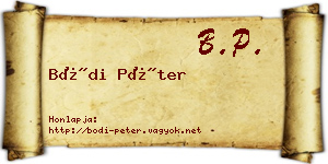 Bódi Péter névjegykártya