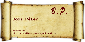 Bódi Péter névjegykártya